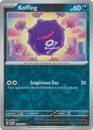 Karta Pokémon - 151 - 109/165 - Koffing (Reverse Holo)