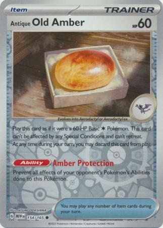 151 - 154/165 - Antique Old Amber (Reverse Holo)