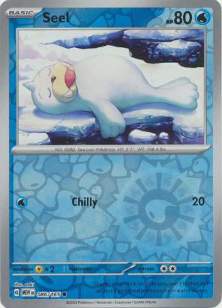 Karta Pokémon - 151 - 086/165 - Seel (Reverse Holo)
