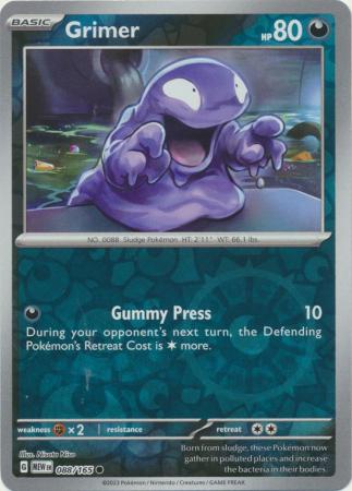 Karta Pokémon - 151 - 088/165 - Grimer (Reverse Holo)
