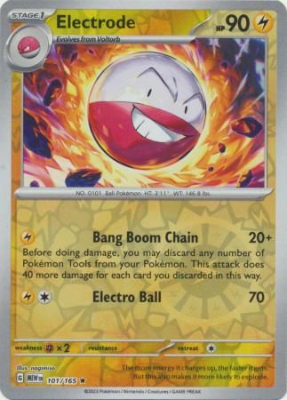Karta Pokémon - 151 - 101/165 - Electrode (Reverse Holo)