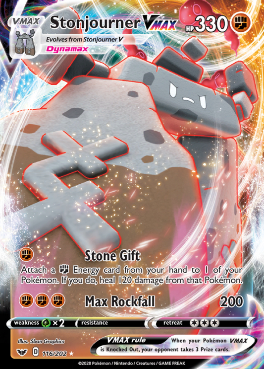 Sword & Shield - 116/202 - Stonjourner VMAX