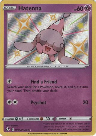 Karta Pokémon - Shining Fates - SV054/SV122 - Hatenna