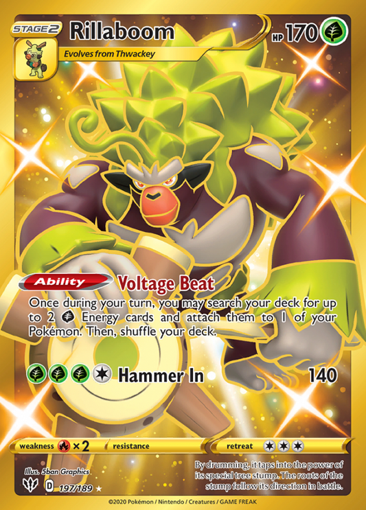 Darkness Ablaze - 197/189 - Rillaboom (złota)