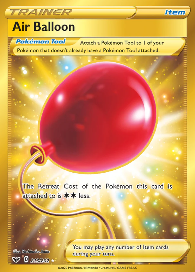 Karta Pokémon - Sword & Shield - 213/202 - Air Balloon (złota)