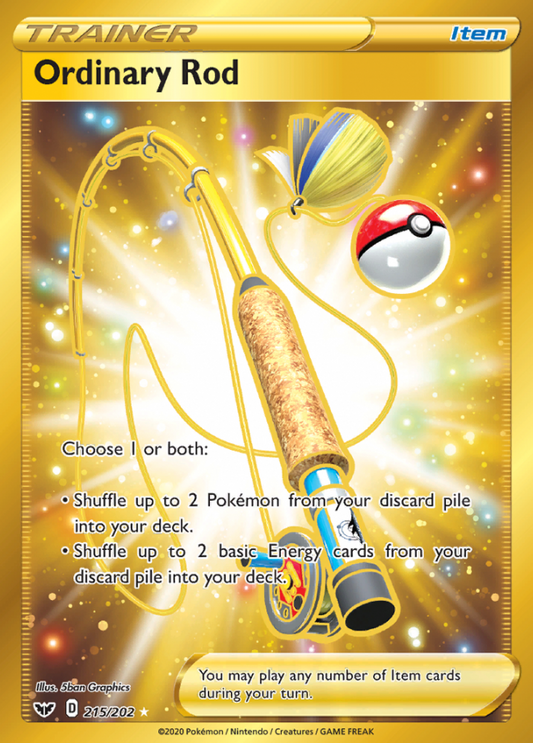 Sword & Shield - 215/202 - Ordinary Rod (złota)
