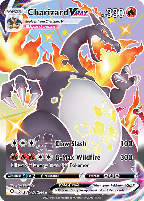 Karta Pokémon - Shining Fates - SV107/SV122 - Charizard VMAX