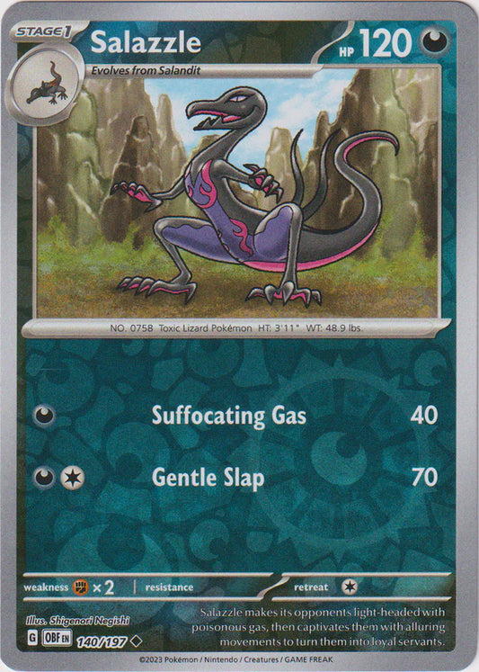 Karta Pokémon - Obsidian Flames - 140/197 - Salazzle (Reverse Holo)