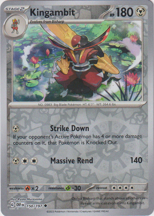 Karta Pokémon - Obsidian Flames - 150/197 - Kingambit (Reverse Holo)