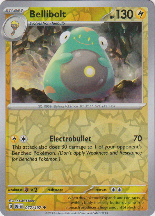Karta Pokémon - Obsidian Flames - 077/197 - Bellibolt (Reverse Holo)