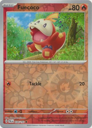 Karta Pokémon - Paldea Evolved - 034/193 - Fuecoco (Reverse Holo)