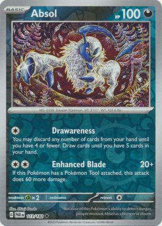 Karta Pokémon - Paradox Rift - 113/182 - Absol (Reverse Holo)