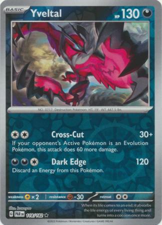Karta Pokémon - Paradox Rift - 118/182 - Yveltal (Reverse Holo)
