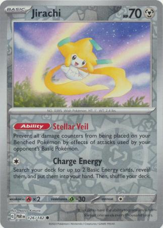 Karta Pokémon - Paradox Rift - 126/182 - Jirachi (Reverse Holo)