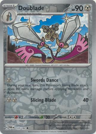 Karta Pokémon - Paradox Rift - 133/182 - Doublade (Reverse Holo)