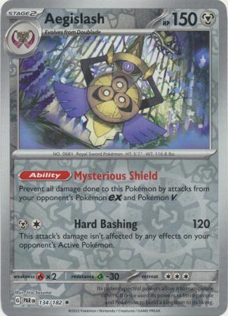 Karta Pokémon - Paradox Rift - 134/182 - Aegislash (Reverse Holo)