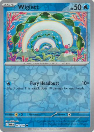 Karta Pokémon - Paradox Rift - 051/182 - Wiglett (Reverse Holo)