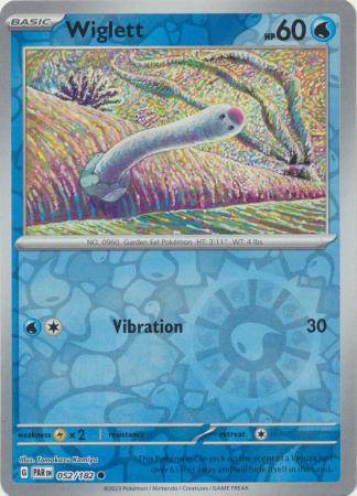 Karta Pokémon - Paradox Rift - 052/182 - Wiglett (Reverse Holo)