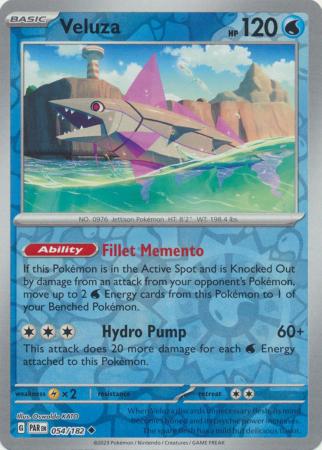 Karta Pokémon - Paradox Rift - 054/182 - Veluza (Reverse Holo)