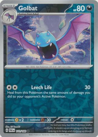 Karta Pokémon - Paradox Rift - 111/182 - Golbat (Reverse Holo)