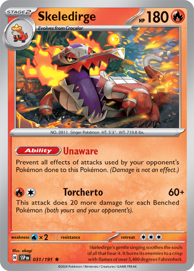 Surging Sparks - 031/191 - Skeledirge (Holo)