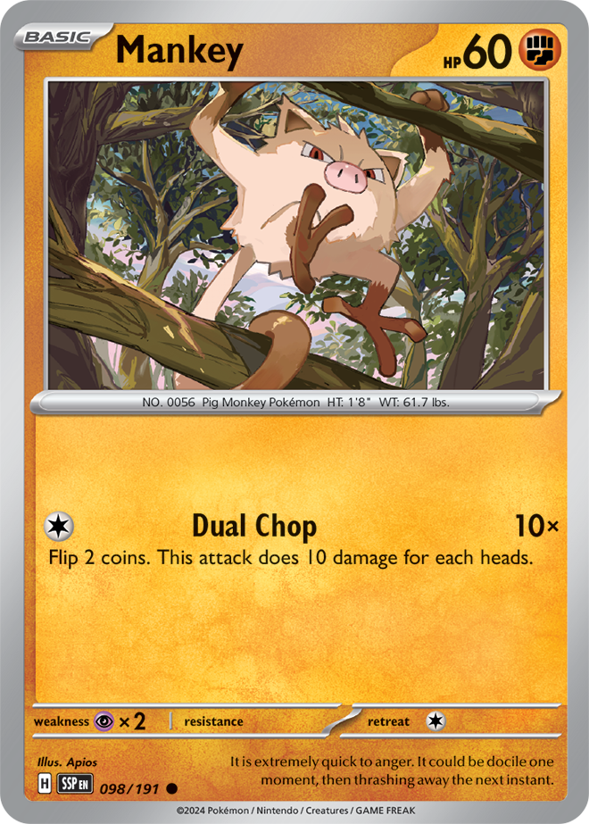 Surging Sparks - 098/191 - Mankey