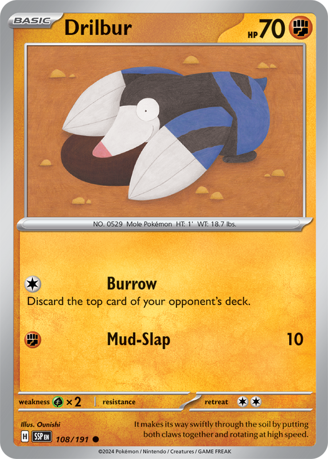 Surging Sparks - 108/191 - Drilbur