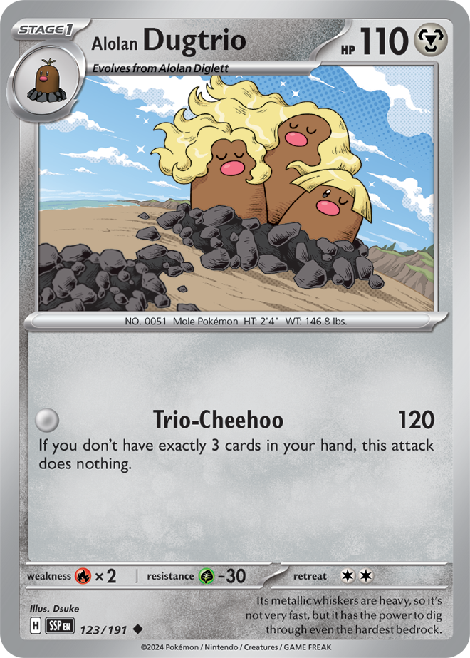 Surging Sparks - 123/191 - Alolan Dugtrio