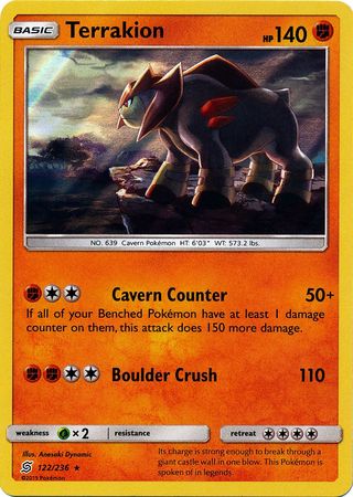 Karta Pokémon - Unified Minds - 122/236 - Terrakion (Holo)