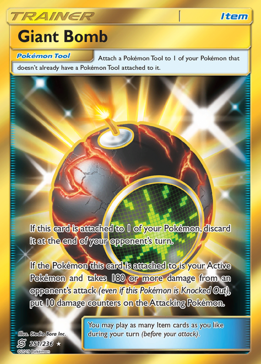 Karta Pokémon - Unified Minds - 251/236 - Giant Bomb (złota)