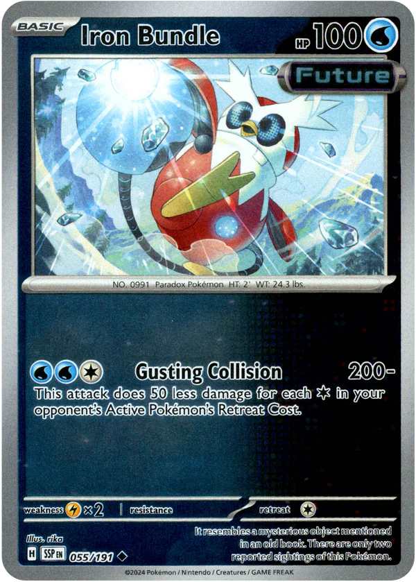 Karta Pokémon - Surging Sparks - 055/191 - Iron Bundle (Reverse Holo)