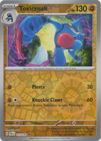 Karta Pokémon - Paldea Evolved - 115/193 - Toxicroak (Reverse Holo)