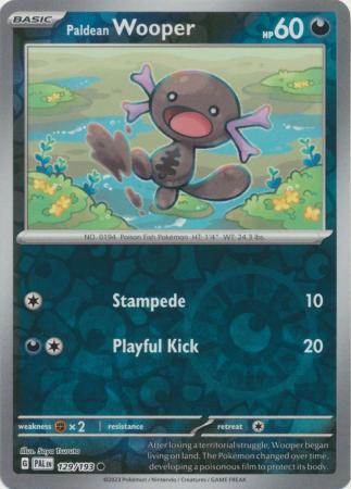Karta Pokémon - Paldea Evolved - 129/193 - Paldean Wooper (Reverse Holo)