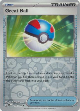 Karta Pokémon - Paldea Evolved - 183/193 - Great Ball (Reverse Holo)