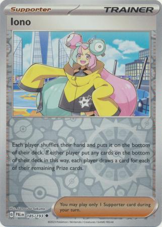Karta Pokémon - Paldea Evolved - 185/193 - Iono (Reverse Holo)