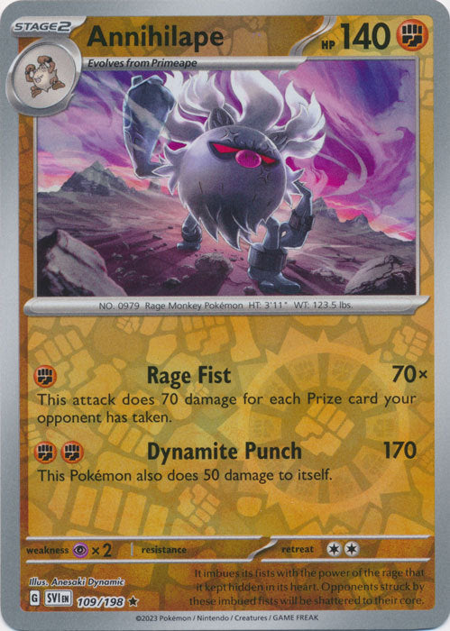 Karta Pokémon - Scarlet & Violet - 109/198 - Annihilape (Reverse Holo)