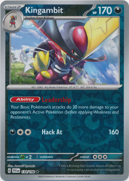 Karta Pokémon - Scarlet & Violet - 134/198 - Kingambit (Reverse Holo)