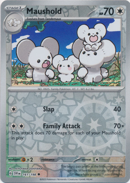 Karta Pokémon - Scarlet & Violet - 161/198 - Maushold (Reverse Holo)
