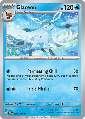 Prismatic Evolutions - 025/131 - Glaceon (Holo)