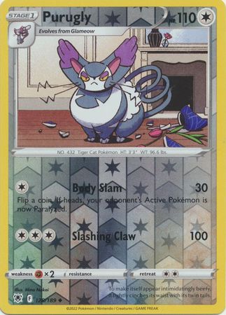 Karta Pokémon - Astral Radiance - 128/189 - Purugly (Reverse Holo)