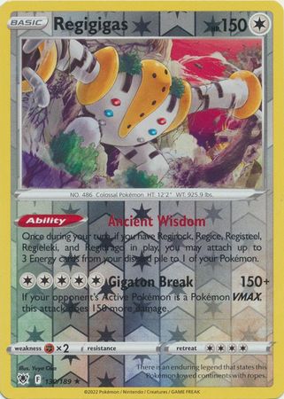 Karta Pokémon - Astral Radiance - 130/189 - Regigigas (Reverse Holo)
