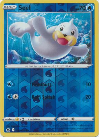 Karta Pokémon - Crown Zenith - 029/159 - Seel (Reverse Holo)