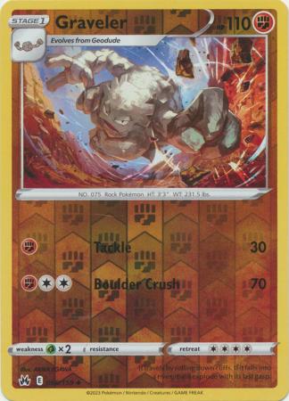 Karta Pokémon - Crown Zenith - 068/159 - Graveler (Reverse Holo)