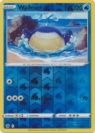 Karta Pokémon - Crown Zenith - 031/159 - Wailmer (Reverse Holo)