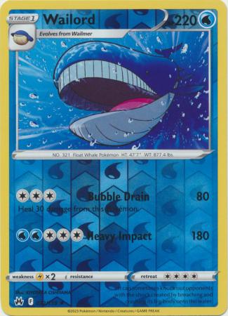 Karta Pokémon - Crown Zenith - 032/159 - Wailord (Reverse Holo)