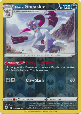 Karta Pokémon - Astral Radiance - 093/189 - Hisuian Sneasler (Reverse Holo)