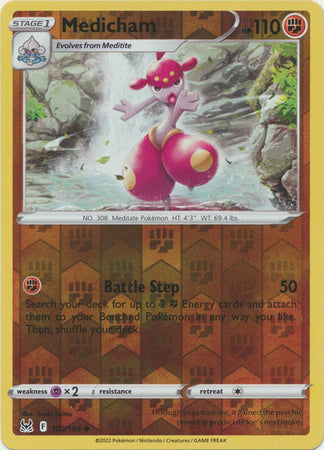 Karta Pokémon - Lost Origin - 100/196 - Medicham (Reverse Holo)