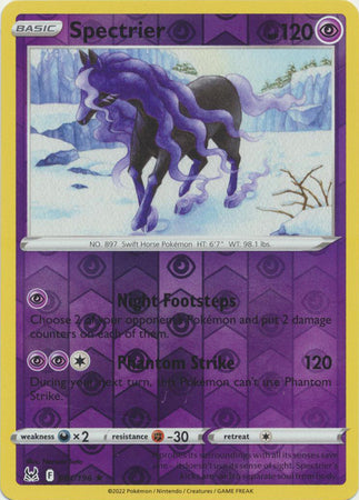 Karta Pokémon - Lost Origin - 081/196 - Spectrier (Reverse Holo)