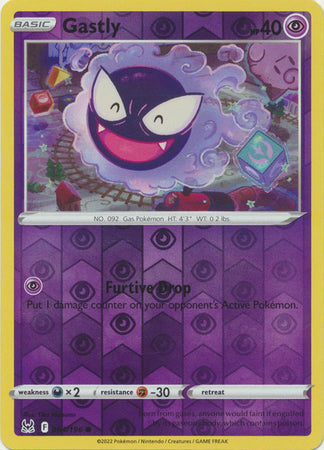 Karta Pokémon - Lost Origin - 064/196 - Gastly (Reverse Holo)