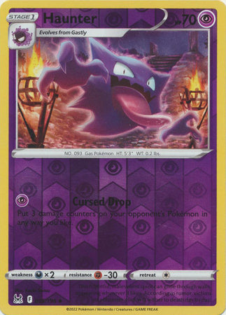 Karta Pokémon - Lost Origin - 065/196 - Haunter (Reverse Holo)